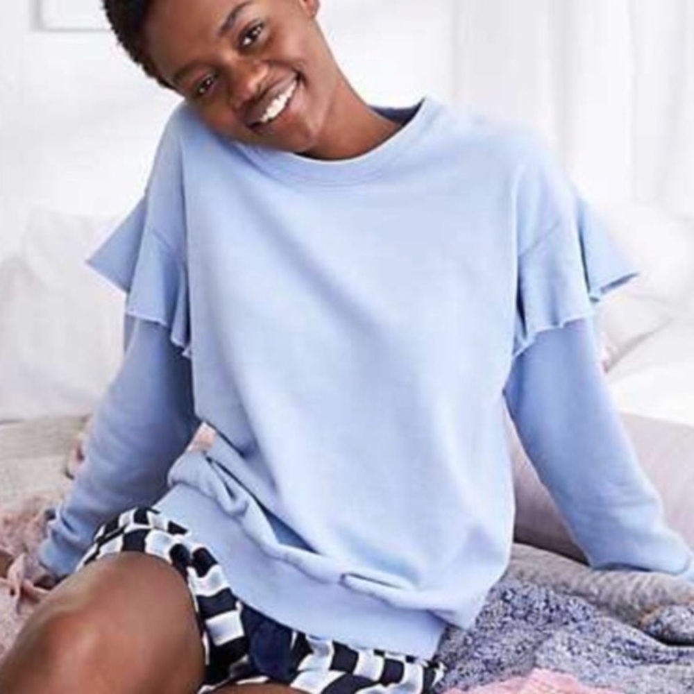 Aerie Ruffle Sleeve Crewneck